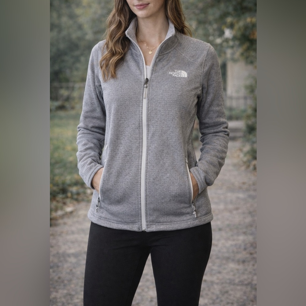 The North Face Gray Full-Zip Jacket. Size Medium. Excellent Condition